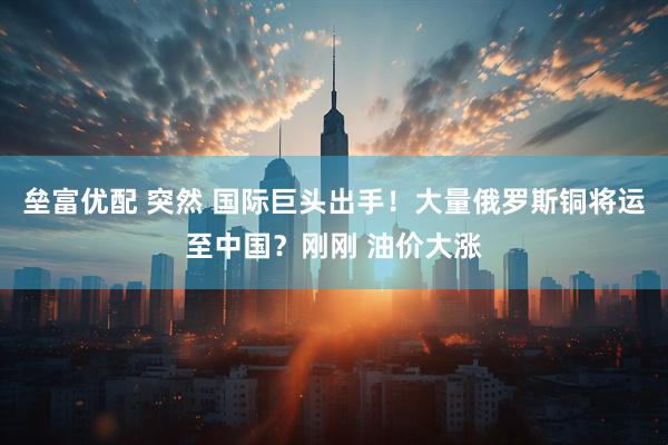 垒富优配 突然 国际巨头出手！大量俄罗斯铜将运至中国？刚刚 油价大涨
